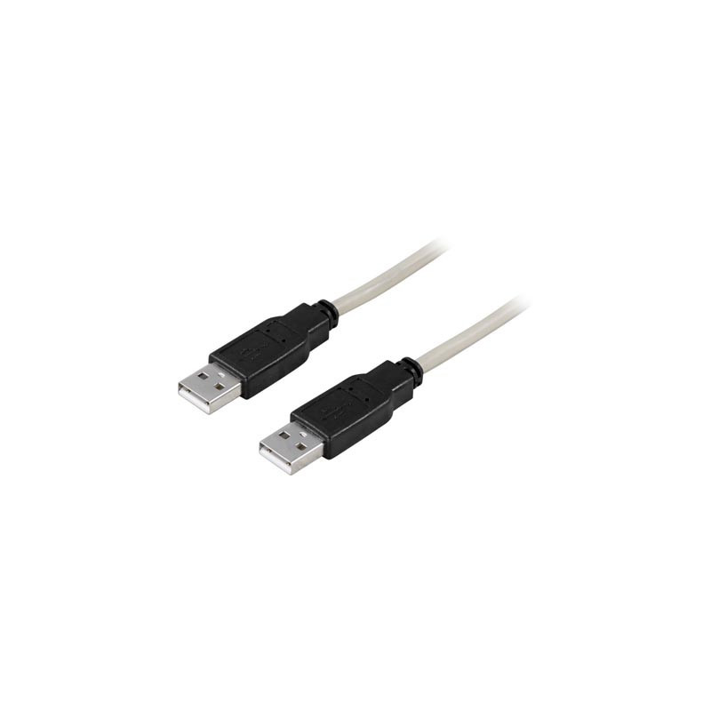 Deltaco USB 2.0 USB-kaapeli 0,5 m USB A Harmaa