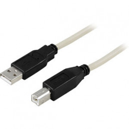 Deltaco USB 2.0 Cable A B, 3m USB-kaapeli USB A USB B
