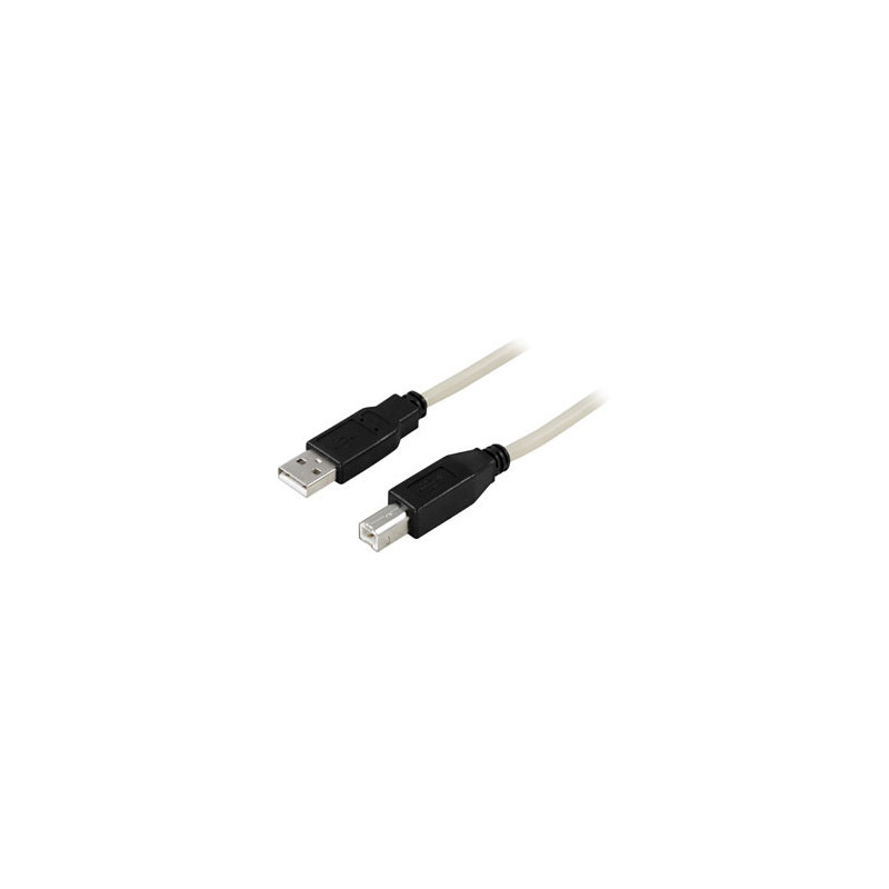 Deltaco USB 2.0 Cable A B, 3m USB-kaapeli USB A USB B