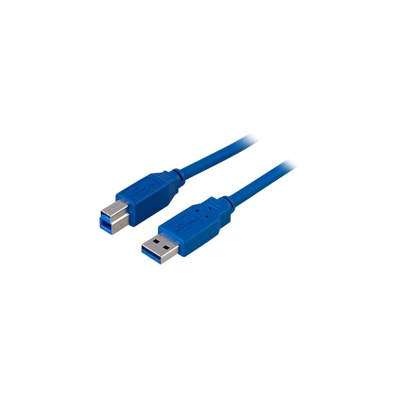 Deltaco USB3-120 USB-kaapeli 2 m USB 3.2 Gen 1 (3.1 Gen 1) USB A USB B Sininen