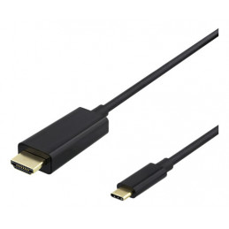 Deltaco USBC-HDMI1010-K USB grafiikka-adapteri 4096 x 2160 pikseliä Musta