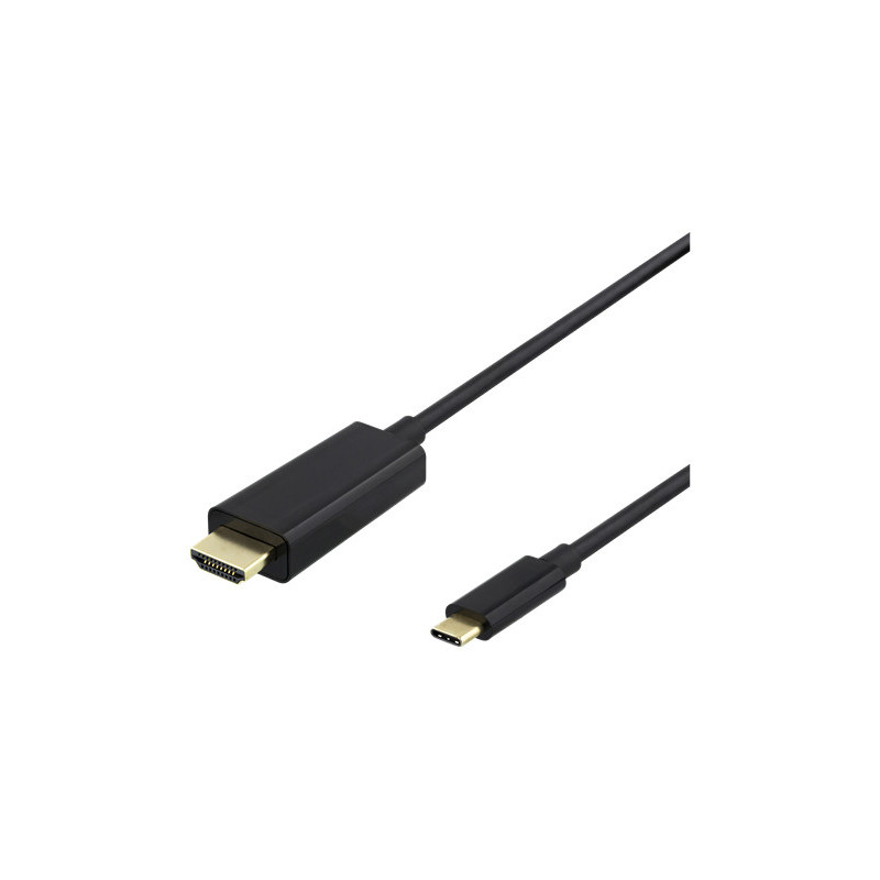 Deltaco USBC-HDMI1010-K USB grafiikka-adapteri 4096 x 2160 pikseliä Musta