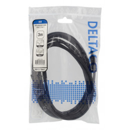 Deltaco USB3-243 USB-kaapeli 3 m USB 3.2 Gen 1 (3.1 Gen 1) USB A Musta