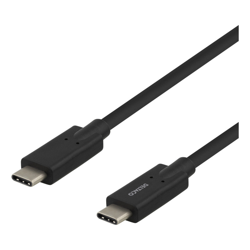 Deltaco USBC-1503 USB-kaapeli 2 m USB 3.2 Gen 1 (3.1 Gen 1) Musta