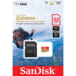 SanDisk Extreme flash-muisti 32 GB MicroSDHC UHS-I Luokka 10