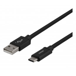 Deltaco USBC-1134M USB-kaapeli 2 m USB 2.0 USB A Musta