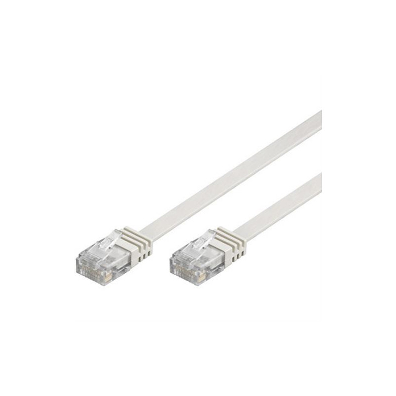 Deltaco TP-60V-FL verkkokaapeli Valkoinen 0,5 m Cat6 U UTP (UTP)