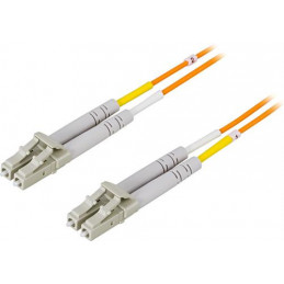 Deltaco Fibre Optic Cables valokuitukaapeli 3 m 2x LC LSZH OM1 Oranssi