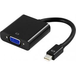 Deltaco DP-VGA3 videokaapeli-adapteri 0,2 m mini DisplayPort VGA Musta