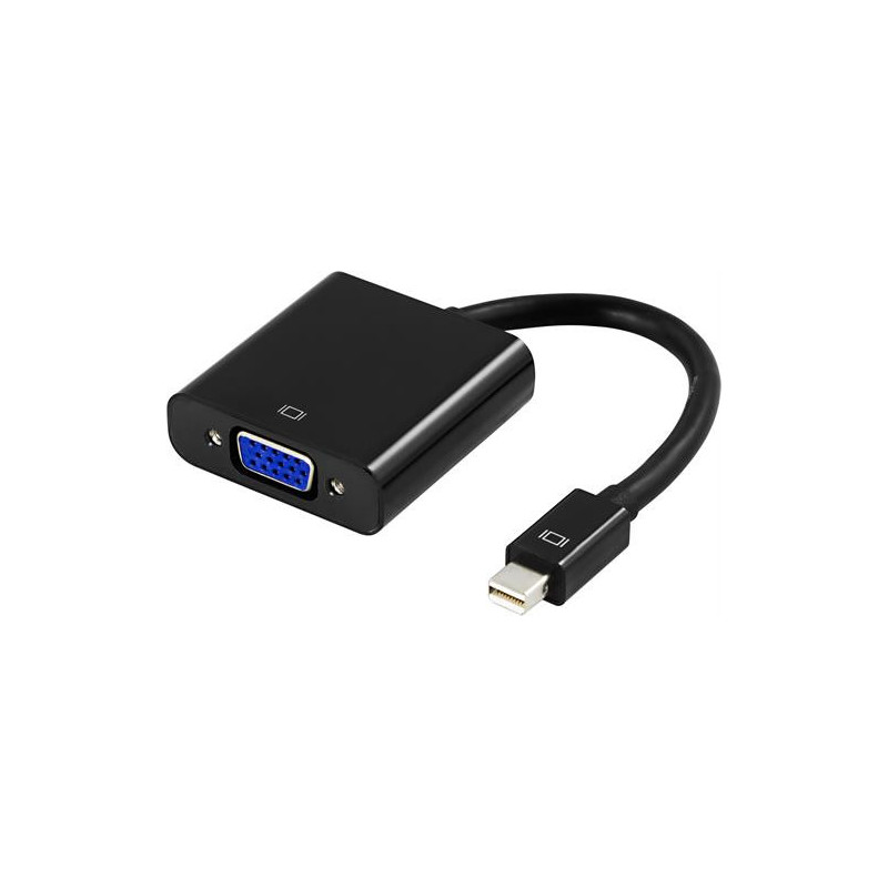 Deltaco DP-VGA3 videokaapeli-adapteri 0,2 m mini DisplayPort VGA Musta