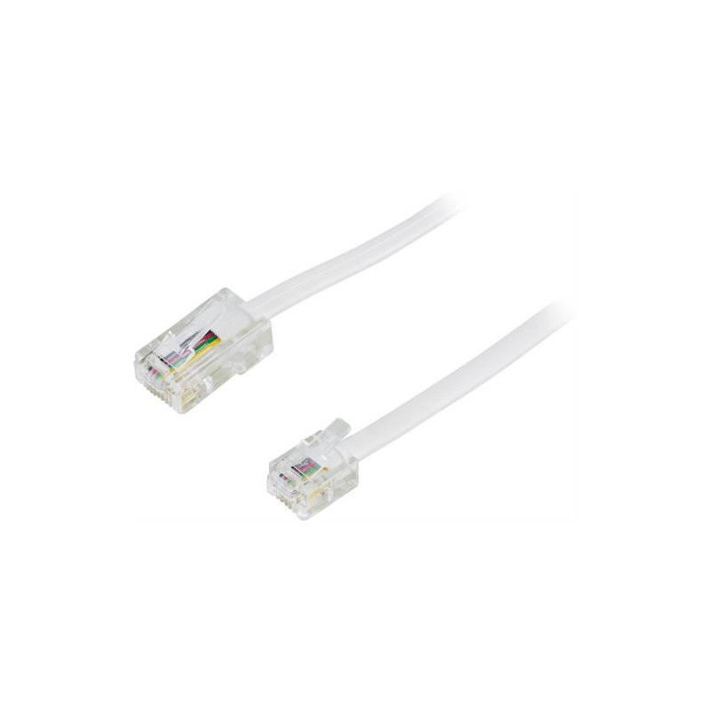 Deltaco DEL-1705 verkkokaapeli Valkoinen 5 m