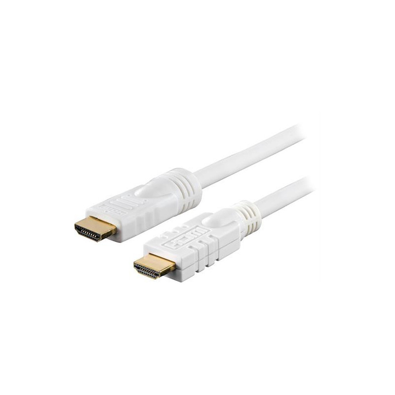 Deltaco HDMI-1201 HDMI-kaapeli 20 m HDMI-tyyppi A (vakio) Valkoinen