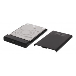Deltaco MAP-K2568 tallennusaseman kotelo HDD- SSD-kotelo Musta 2.5"