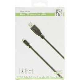 Deltaco MICRO-101 USB-kaapeli 1 m USB 2.0 USB A Micro-USB B Musta