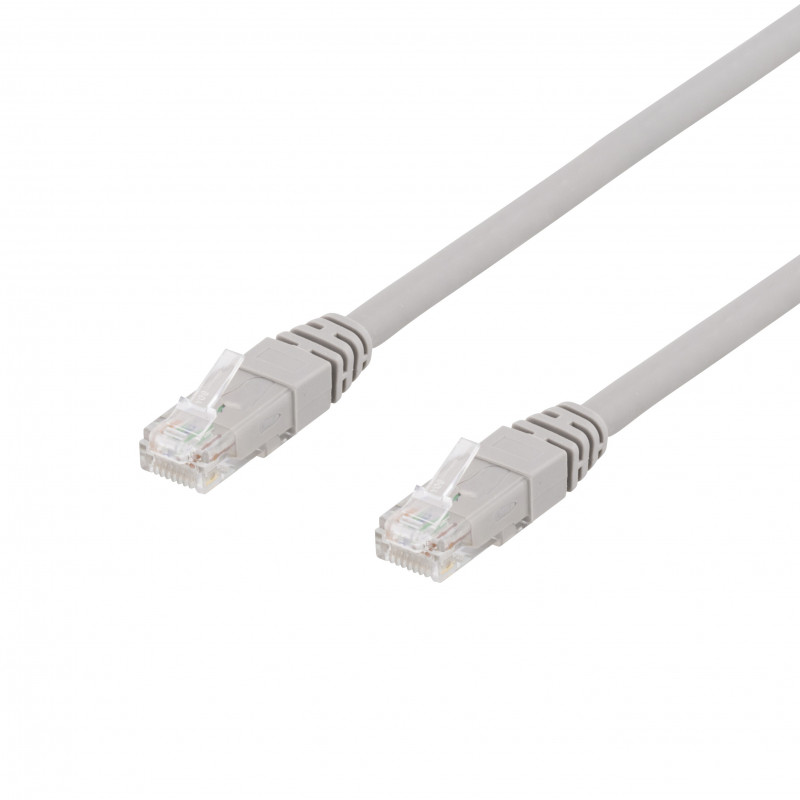 Deltaco TP-611AU verkkokaapeli Harmaa 1,5 m Cat6a U UTP (UTP)