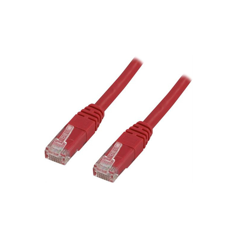 Deltaco TP-607R verkkokaapeli Punainen 0,75 m Cat6 U UTP (UTP)