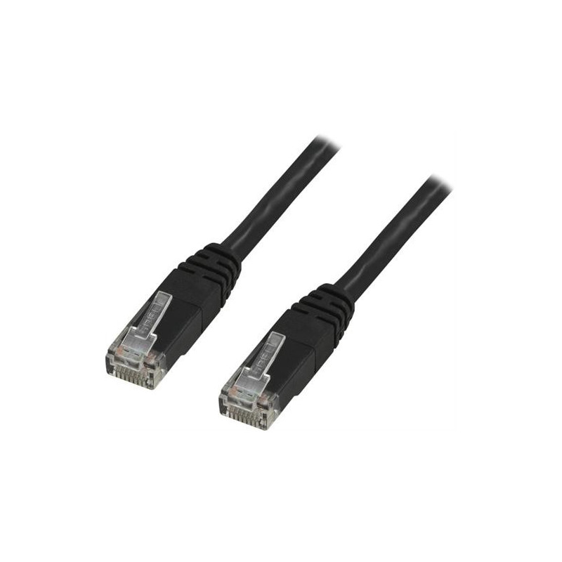 Deltaco TP-607S verkkokaapeli Musta 0,75 m Cat6 U UTP (UTP)