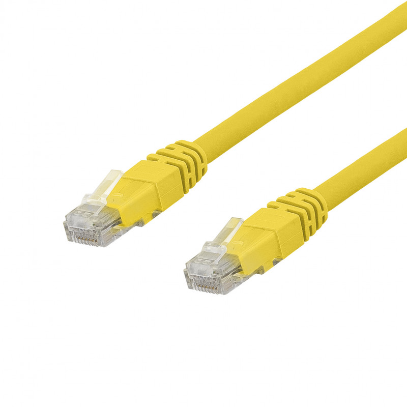 Deltaco TP-611GLAU verkkokaapeli Keltainen 1,5 m Cat6a U UTP (UTP)