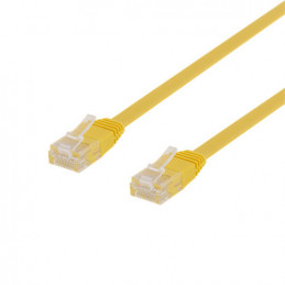 Deltaco TP-611GL-FL verkkokaapeli Keltainen 1,5 m Cat6 U UTP (UTP)