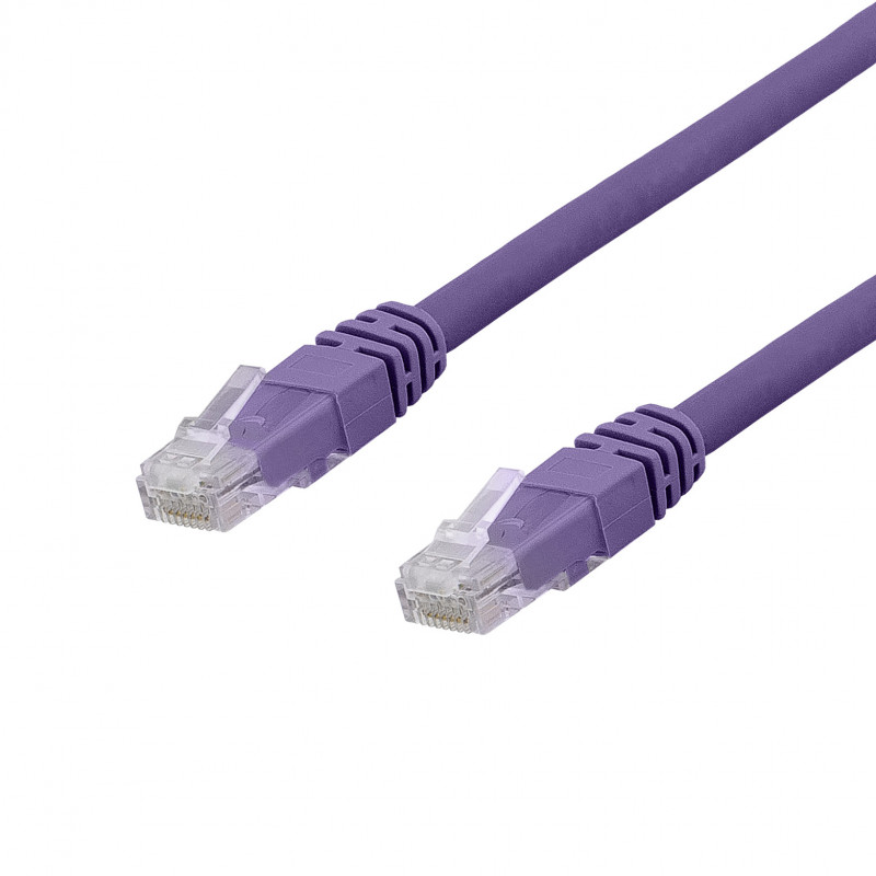 Deltaco TP-611PAU verkkokaapeli Purppura 1,5 m Cat6a U UTP (UTP)