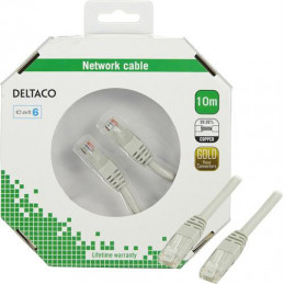 Deltaco TP-610-K verkkokaapeli Harmaa 10 m Cat6 U UTP (UTP)