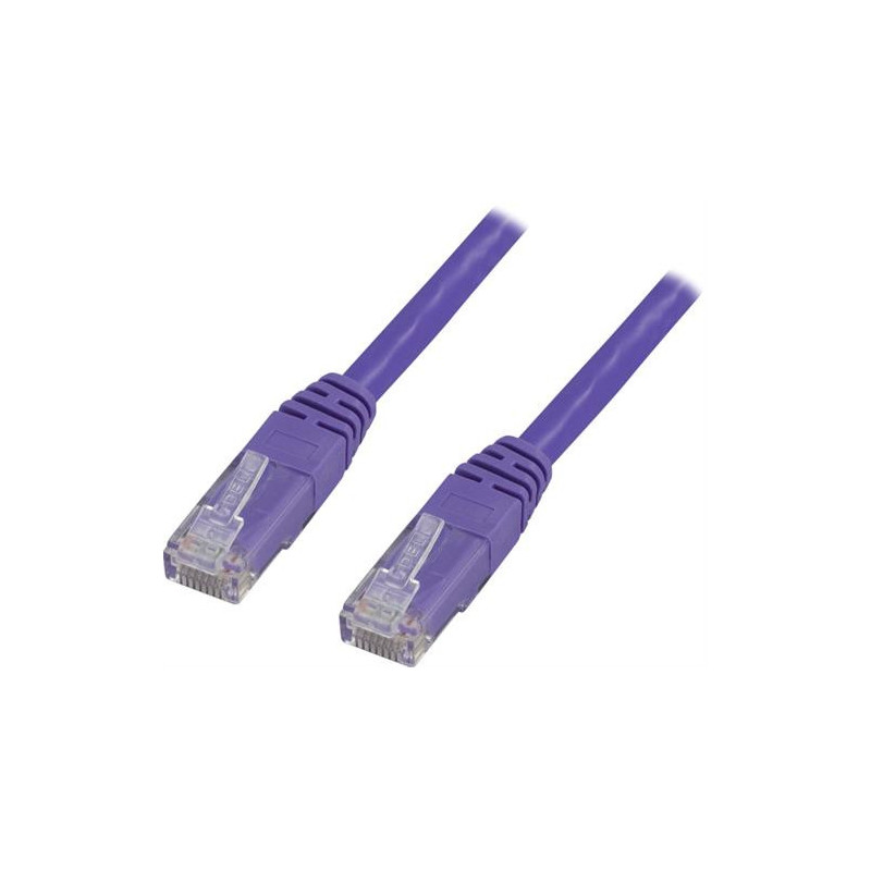 Deltaco TP-60P verkkokaapeli Purppura 0,5 m Cat6 U UTP (UTP)