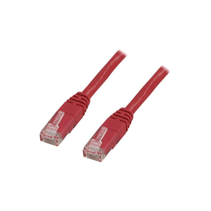 Deltaco TP-60XR verkkokaapeli Punainen 0,5 m Cat6 U UTP (UTP)