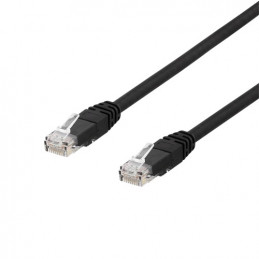 Deltaco TP-611SAU verkkokaapeli Musta 1,5 m Cat6a U UTP (UTP)