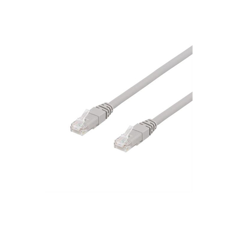 Deltaco TP-62AU verkkokaapeli Harmaa 2 m Cat6a U UTP (UTP)