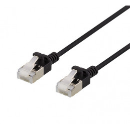 Deltaco UFTP-1007 verkkokaapeli Musta 0,3 m Cat6a U FTP (STP)