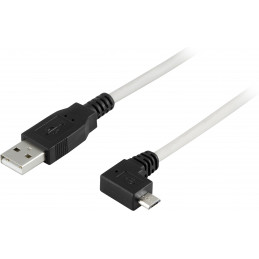 Deltaco USB-302C USB-kaapeli 2 m USB 2.0 USB A Micro-USB B Musta