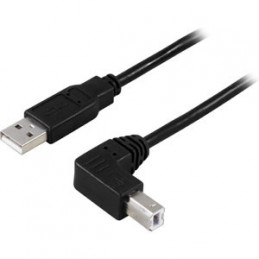 Deltaco USB 2.0 Cable A B, 1m USB-kaapeli USB A USB B Musta