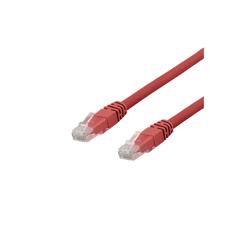 Deltaco TP-603R verkkokaapeli Punainen 0,3 m Cat6 U UTP (UTP)