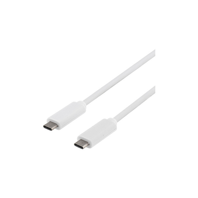 Deltaco USBC-1058 USB-kaapeli 0,5 m USB 3.2 Gen 1 (3.1 Gen 1) Valkoinen