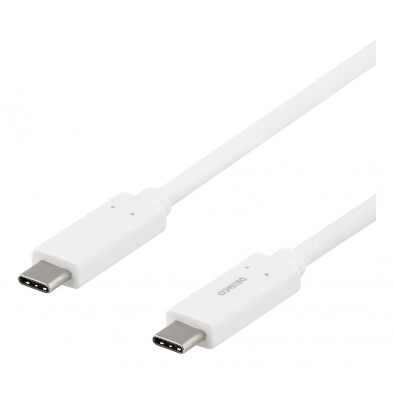 Deltaco USBC-1058M USB-kaapeli 0,5 m USB 3.2 Gen 1 (3.1 Gen 1) Valkoinen