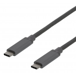 Deltaco USBC-1361 USB-kaapeli 0,5 m USB 3.2 Gen 2 (3.1 Gen 2) Harmaa