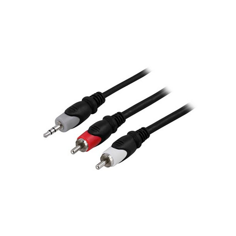 Deltaco MM-143 audiokaapeli 10 m 3.5mm 2 x RCA Monivärinen