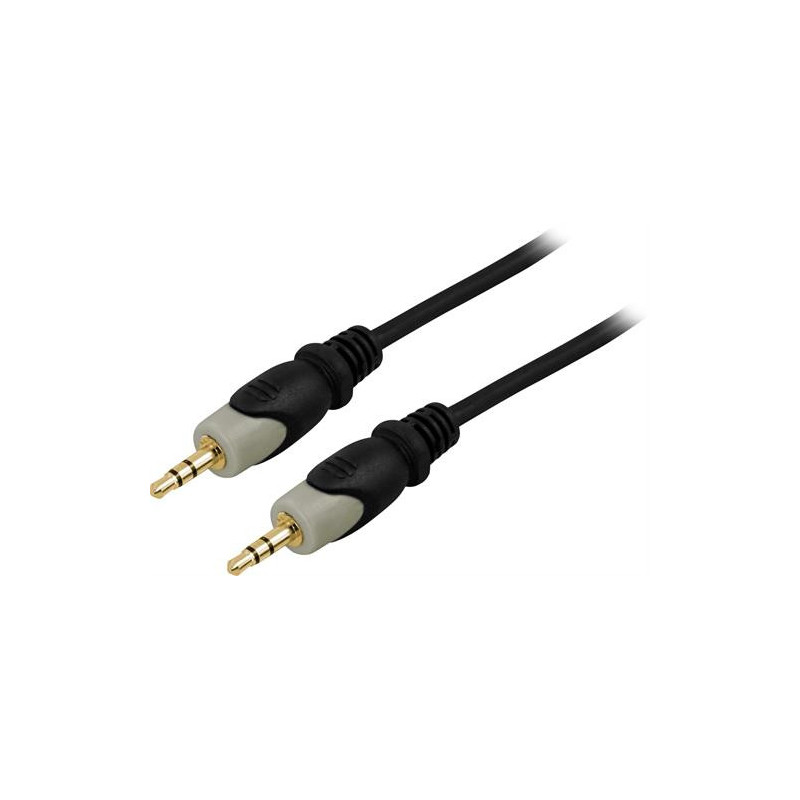 Deltaco audiokabel - 3 m audiokaapeli 3.5mm Musta