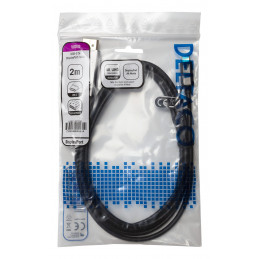 Deltaco USBC-DP200 videokaapeli-adapteri 2 m USB Type-C DisplayPort Musta