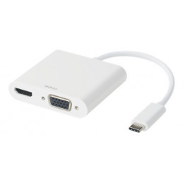 Deltaco USBC-HDMI16 keskitin USB 3.2 Gen 1 (3.1 Gen 1) Type-C 5000 Mbit s Valkoinen