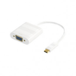 Deltaco USBC-VGA1 videokaapeli-adapteri 0,1 m USB Type-C VGA (D-Sub) Valkoinen