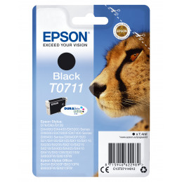 Epson Cheetah Yksittäispakkaus, musta T0711 DURABrite Ultra -muste