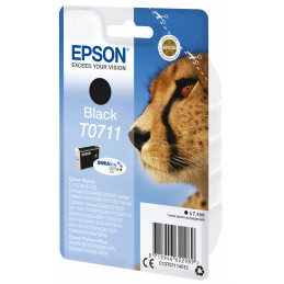 Epson Cheetah Yksittäispakkaus, musta T0711 DURABrite Ultra -muste