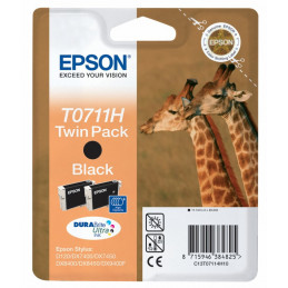 Epson Giraffe Kaksoispakkaus, mustepatruuna musta T0711H, kaksoispakkaus T0711H DURABrite Ultra -muste