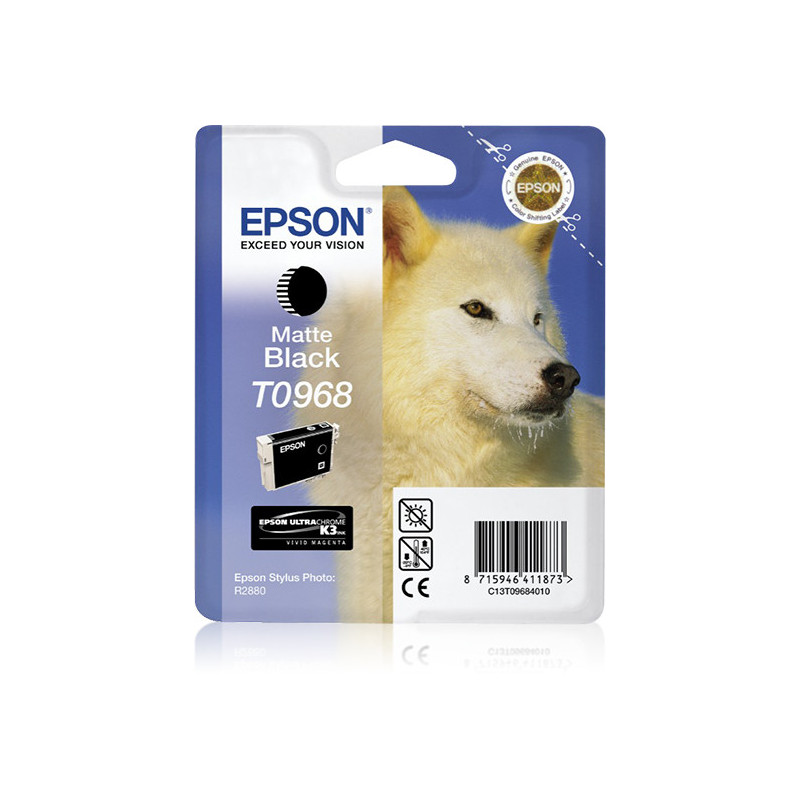 Epson Husky Yksittäispakkaus, mattamusta T0968
