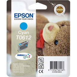 Epson Teddybear Yksittäispakkaus, syaani T0612 DURABrite Ultra -muste