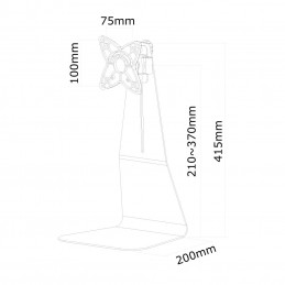 Newstar FPMA-D850 68,6 cm (27") Vapaasti seisova Musta