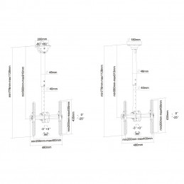 Newstar NM-C440 152,4 cm (60") Musta