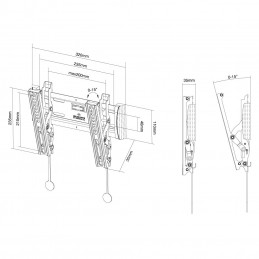 Newstar NM-W125 101,6 cm (40") Musta