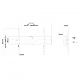 Newstar LFD-W2640MP TV-kiinnike 190,5 cm (75") Musta